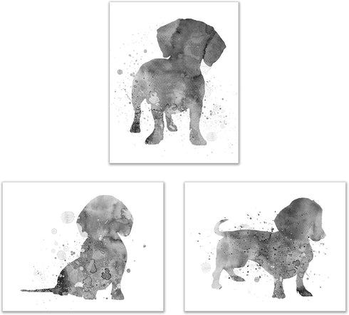 Summit Designs Dachshund Wall Art Set of 4 (8x10) Unframed Prints – Cute Dog-Themed Decor for Kids’ Rooms, Dog Lovers, and Pet-Themed Spaces – Gif...