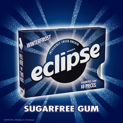 ECLIPSE Winter Frost Sugar-Free Chewing Gum - 8 Packs, 18-Count Each Gum Packs...