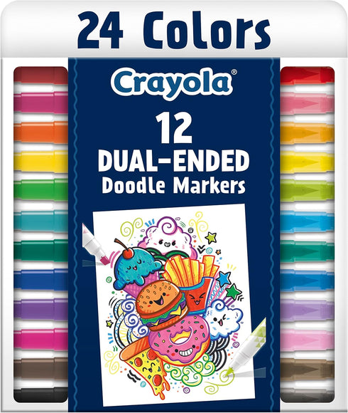 Crayola Dual Chisel Tip & Brush Markers, Art Markers, Gifts for Teens, 12ct...