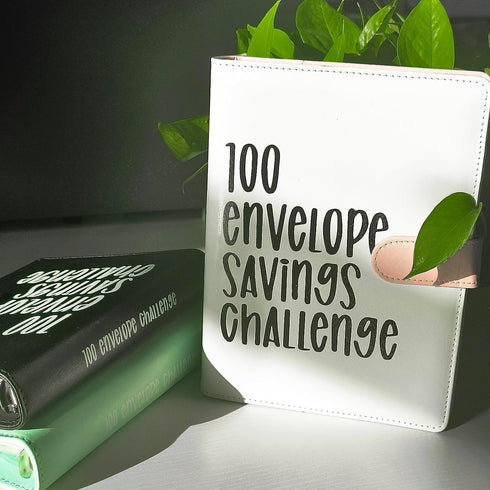 100 Envelopes Money Saving Challenge Budget Binder, Savings Challenges Binder, Budget Binder with Cash Envelopes for Budget Planner & Saving Money...