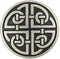 Bezelry 10 Pieces Celtic Shield Knot Metal Shank Buttons. 25mm (1 inch) (Antique Silver)...