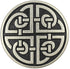 Bezelry 10 Pieces Celtic Shield Knot Metal Shank Buttons. 25mm (1 inch) (Antique Silver)...