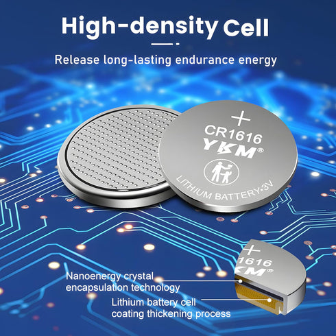 5 Pack CR1616 Battery DL1616 ECR1616 1616 3V Lithium Coin Cell Battery Replacement for Car Remote Key Fob Watch Scale Button Battery...