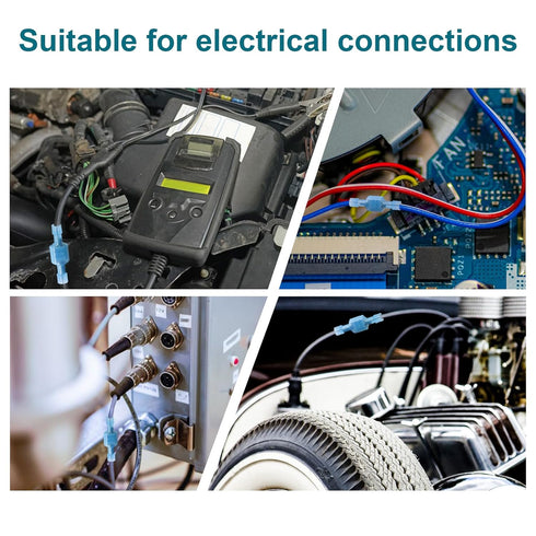 160PCS Spade Connector Kit, 22-10AWG Quick Disconnect Wire Connectors, Nylon Insulated Spade Terminal Connectors Male and Female...