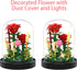 Flower Bouquet Building Set, 549PCS Red Rose Mini Flowers Building Blocks, Decorated Flower with Dust Cover and Lights, Mini Gift Kits for Adults,...