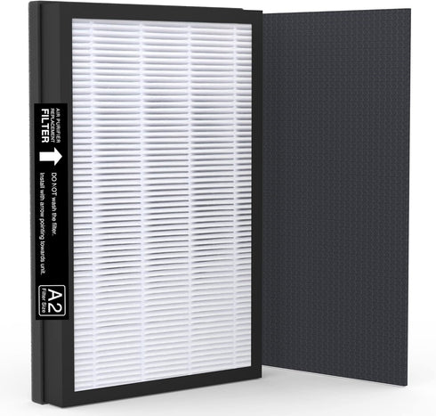A2 H13 True HEPA Replacement Filter, Compatible with Filtrete 3M Room Air Purifier FAP-C02-A2, FAP-C03-A2, FAP-T03-A2, FAP-SC02L, Part No.1150101,...