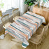60x102inches Modern Rectangle Tablecloth Teal Orange Grey Abstract Painting Aesthetic Stripe Table Cloth Washable and Reusable Fabric Table Cover ...
