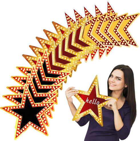Geosar 48 Pcs Movie Star Cardboard Red Carpet Awards Night Cutouts Confetti Cutouts for Bulletin Board Movie Party Decoration Supply Classroom Wal...