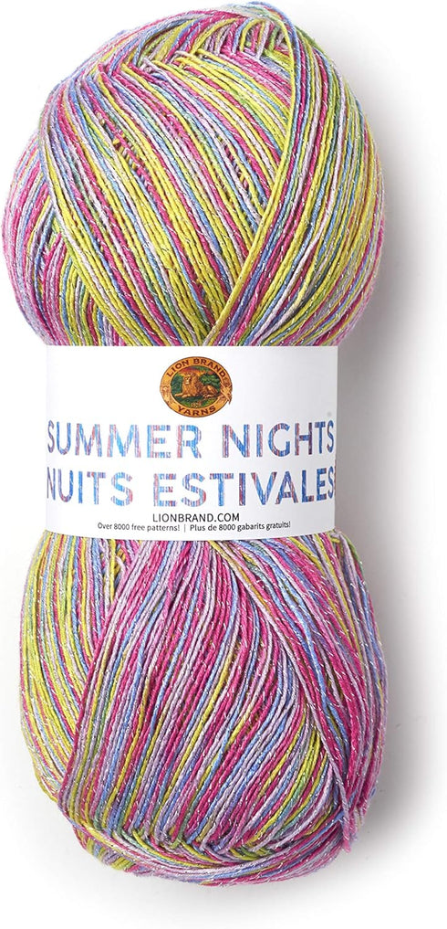Lion Brand Yarn Summer Nights Bonus Bundle Yarn, Passion Fruit (1 skein/ball)......