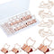 55 Pieces Metal Rose Gold Binder Clips 2 Size 25 Pcs Cute Cat Shaped Binder Clips and 30 Pcs Cat Paper Clips Paper Bookmark Animal Clips Office Su...