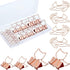55 Pieces Metal Rose Gold Binder Clips 2 Size 25 Pcs Cute Cat Shaped Binder Clips and 30 Pcs Cat Paper Clips Paper Bookmark Animal Clips Office Su...