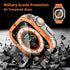 2 Pack Tempered Glass Screen Protector with Titanium Alloy Frame Compatible with Apple Watch Ultra 2 / Ultra Screen Protector 49mm, Waterproof Bez...