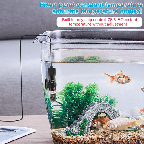 Small Aquarium Heater,10W Betta Heater Super Mini Aquarium Heater,Submersible Fish Tank Heater USB Powered Constant Temperature 78?(26?) Used for ...