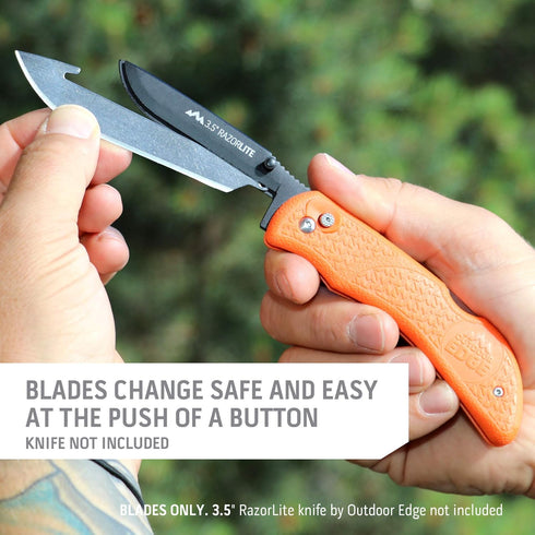 OUTDOOR EDGE 3.5" RazorSafe Replacement Knife Blades, 6 Pieces...