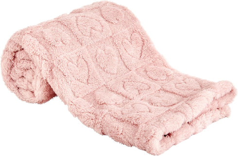 Fleece Baby Blanket Heart Checkered Blanket, Ultra Soft Cozy Baby Blankets for Girls Boys, Fluffy Infant Toddler Newborn Receiving Blankets for Cr...