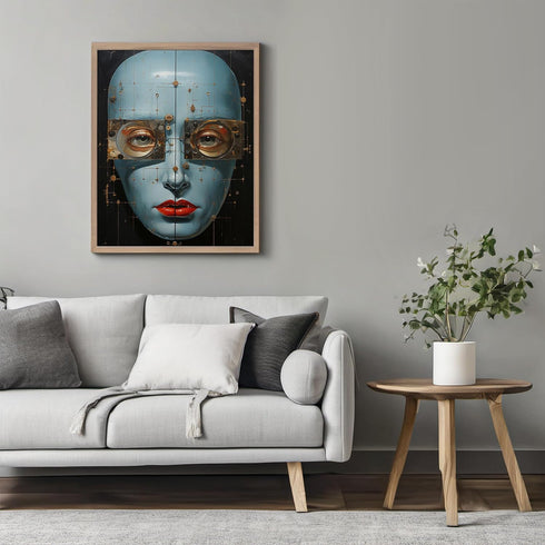 Posterizer 1 pcs-futuristic robotic alien woman-Abstract & Modern Art-Fantasy & Fiction Art-Gift for Women, Fashionistas, Designer Fashion Fans- U...