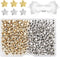 400pcs Star Spacer Beads Kit, 0.23 Inch Star Shaped Beads with Beading Rope, Bracelets Making Accessories Spacer Beads for Making Jewelry Bracelet...