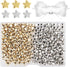 400pcs Star Spacer Beads Kit, 0.23 Inch Star Shaped Beads with Beading Rope, Bracelets Making Accessories Spacer Beads for Making Jewelry Bracelet...