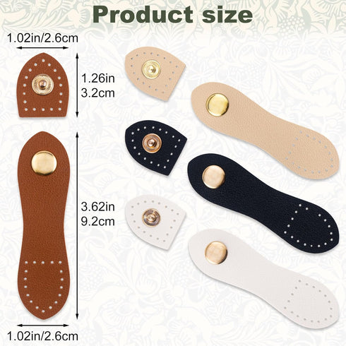 Joez Wonderful 4 Sets Leather Snap Buckles Snap Button Closure, Sew On Leather Purse Closure Fasteners for Leather Purse Wallet Bags Cell Phone Ca...