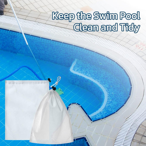 Pool Clean Vacuum Replacement Bag Nylon Fine Mesh Net with Pull and Lock for Leaf Catcher for Leaf Bagger for Leaf Bagger for Leaf Vacuum for Leaf...