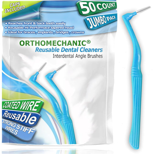 Interdental Brush Angle Cleaners - Jumbo Pack (50 Brushes) (Standard) - Remove Plaque - Toothpick … … …...