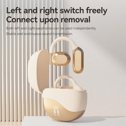 Open Ear Headphones Wireless Earbuds Wireless Bluetooth Headphones 5.3 LED Display 80hrs Playtime HiFi Stereo Sound Waterproof Charging Case Digit...