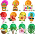 Outus 30 Pieces Hawaiian Luau Birthday Party Hanging Swirl Decorations, Flower Tropical Palm Flamingo Sign Foil Ceiling Decor for Floral Tropical ...