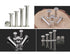 LBY 120pcs Chicago Screws Binding Screw Posts,M5 x 10/15 /20/25 /30/35mm Book Screws,Binding Barrels and Screws Assortment Kit, for Leather Saddle...