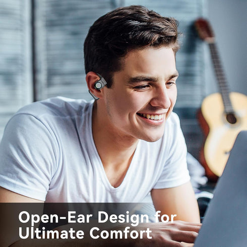 Open Ear Headphones Wireless Bluetooth 5.3 Earbuds with Earhooks Microphone Clear Sound,40H Playtime IPX7 Waterproof, Light Weight Comfortable Fit...
