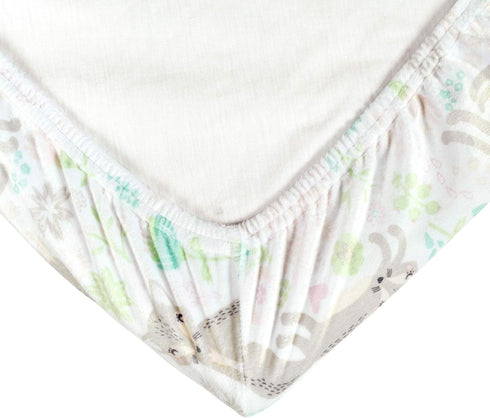 Lush Decor Baby Pixie Fox Geo Soft & Plush Changing Pad Cover, 2 Pack, Multi, 16" W x 32" L + 5" Pocket - Changing Table Pad Cover - Floral Fox Pa...