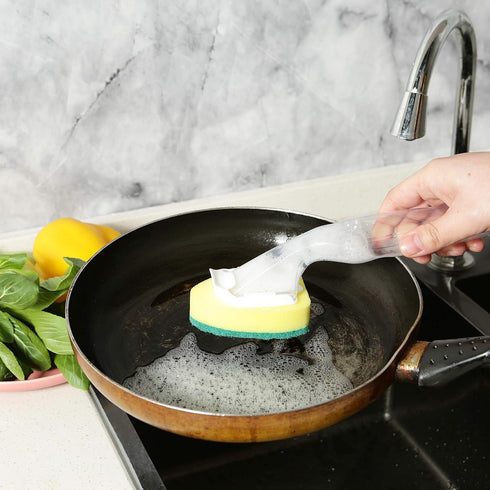 Dish Wand Replacement Heads Dish Wand Sponge Refills Replacement Heads for Kitchen Sink Cleaning...