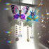 Set 2 Metal Butterfly Suncatchers for Windows - 14" Outdoor Fence Wall Art Decor, Rainbow Prisms Sun Catchers with Crystals Hanging for Home Garde...