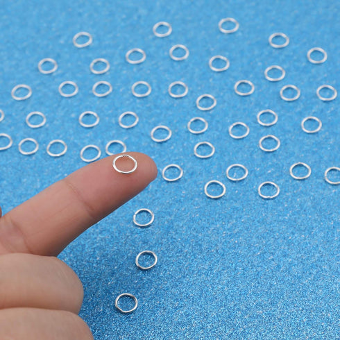AIEX 1000Pcs 6mm Metal Open Jump Rings, Silver Plated Round Ring Connectors for DIY Jewelry Making Repair Bracelet Necklace...