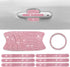 BOHISEN 10pcs Car Rhinestone Bling Door Handle Reflective Trim Stickers Universal Side Rear View Mirror Safety Scratch Resistant Protector Cover f...