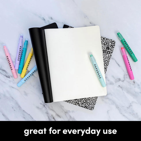 PAPERAGE Soft Cover Blank Journal Notebook, 2 Pack, (Black), 100 Pages, Large 7.5 inches x 9.5 inches, Ideal for Sketch Book, Note Taking & Travel...