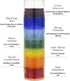 Mega Candles 1 pc Unscented Multi Color Chakra Glass Devotional Prayer Candles, Hand Poured Premium Wax Candle 2 Inch x 8 Inch, Promotes Positive ...