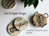 PANCHH Rustic Farmhouse Stone & Cork Coasters for Drinks, Absorbent - Set of 6 Coasters with Holder - Best Housewarming Gifts for New Home Ideas -...