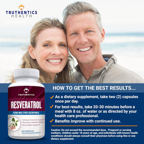 Resveratrol Supplement 1200mg - Japanese Knotweed Resveratrol Capsules - High Potency Trans Resveratrol Nutritional Supplements for Healthy Aging ...