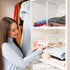 Space-Saving Shelf Dividers with T-Shirt Folder Board - Organize and Maximize Closet Space - Ideal for Kitchen, Bathroom, Office, Bedroom - Pack o...
