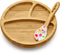 NutriChef Round Bamboo Baby Plate, Star Plate...