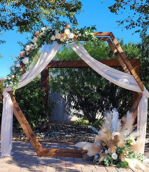 White Wedding Arch Draping Fabric 29" X 20FT Sheer Drapes Chiffon Fabric for Wedding Arbor Engagement Ceremony Party Bridal Shower Swag Fabric Dec...