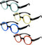 Eyekepper 4 Pack Round Reading Glasses for Women Retro Readers Eyeglasses...