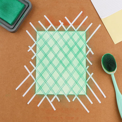 80 Sheets/Set Masking Strips Stamping Mask PaperAdhesive Stamp Masking Paper for Crafting, Repositionable Low-Tack Adhesive Sheets15.2x21cm/6x8.3i...