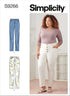 Simplicity Misses' and Women's Vintage Jeans Packet, Code 9266 Sewing Pattern, Sizes 20W-28W, White...