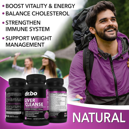 Liver Cleanse Detox Support Supplement - Complete Health Repair Pills with Artichoke, Berberine, Turmeric Herbs - Aid Gallbladder Care Formula Cap...