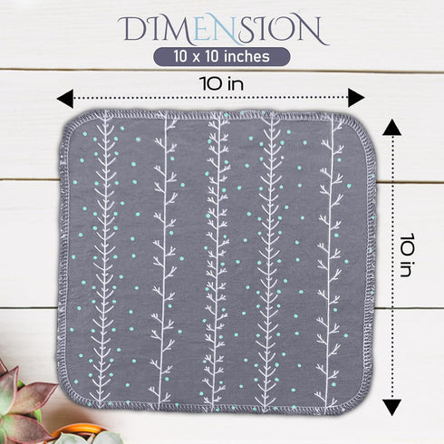 15 Pack Reusable Paper Towels Washable - Size 10 x 10 inch - Reusable Napkin Cleaning Towels Kitchen Towels Made of 100% Cotton - Durable Absorben...