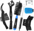 Bike Cleaning Kit (6 Pcs) with 1 Storage Bag, 5 Brushes for Tires, Chain, Sprockets, Cranks, Hubs, and Spokes, 1 Cleaning Mitt for Frame, Saddle, ...
