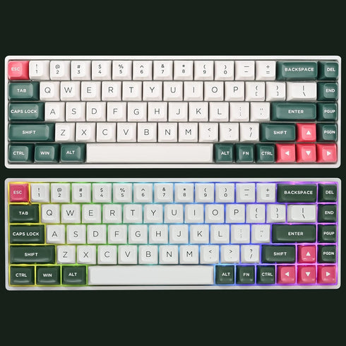 PBT keycaps ASA Profile Double Shot Full Key Caps Set ANSI Layout for Mechanical Keyboard Replacement Compatible with MX-Clone Switches...