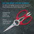 Messermeister 8-Inch Take-Apart Kitchen Scissors, Red - Includes Screwdriver, Nut Cracker, Jar Lid Opener/Gripper, Bottle Opener & Bone + Twig Cut...