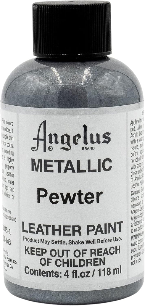Angelus Acrylic Leather Paint-4oz.-Pewter...